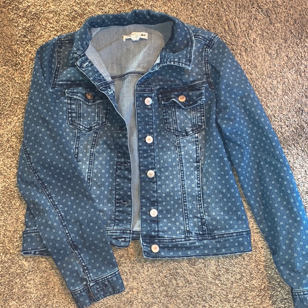 Patterned jean jacket